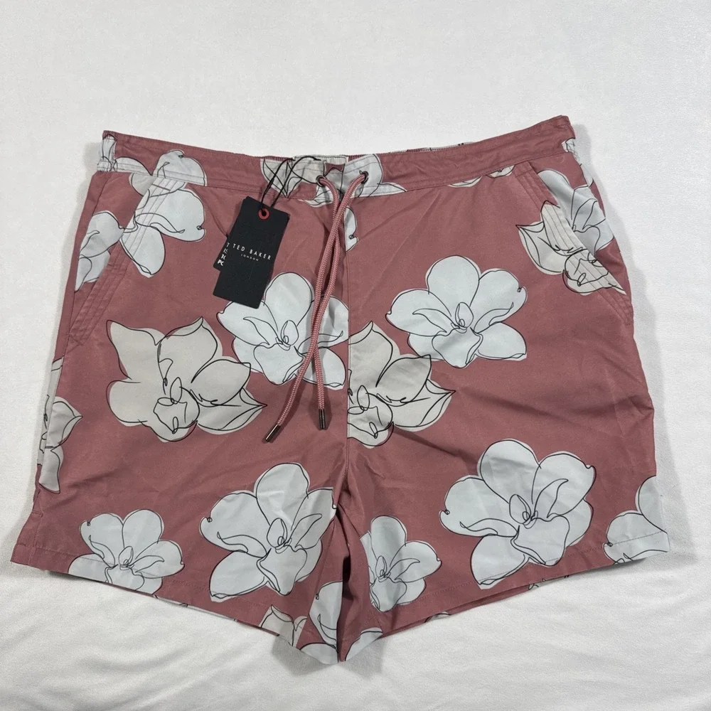 Ted Baker Swim Trunks Men's US Large‎ UK 5 Pink Ampbell Large Scale Floral NWT
